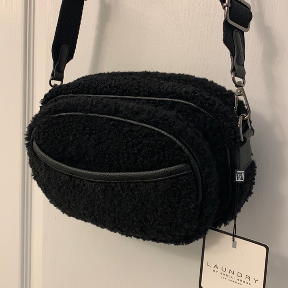 Black Sherpa Crossbody Bag - Picture 1 of 17